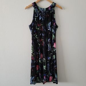 Tommy Hilfiger black and green tropical dress